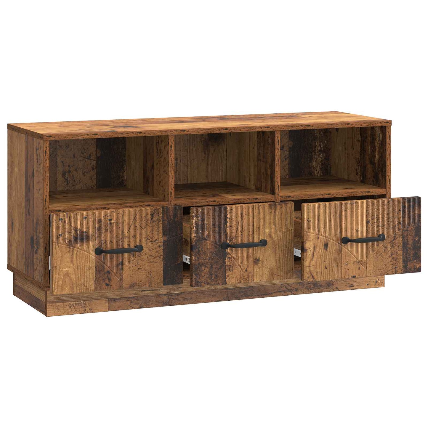 TV szekrény fiókkal Antik Fa 102 x 34,5 x 47 cm Szerelt Fa