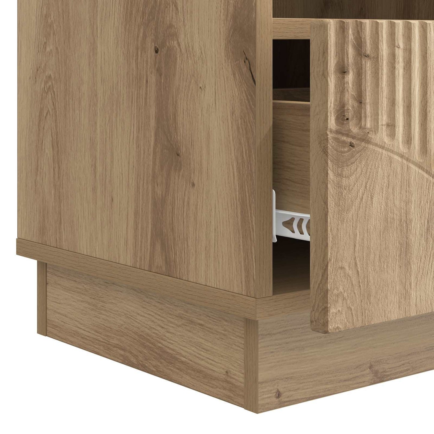 TV szekrény 102 x 34,5 x 47 cm Kézműves Tölgy Szerelt Fa