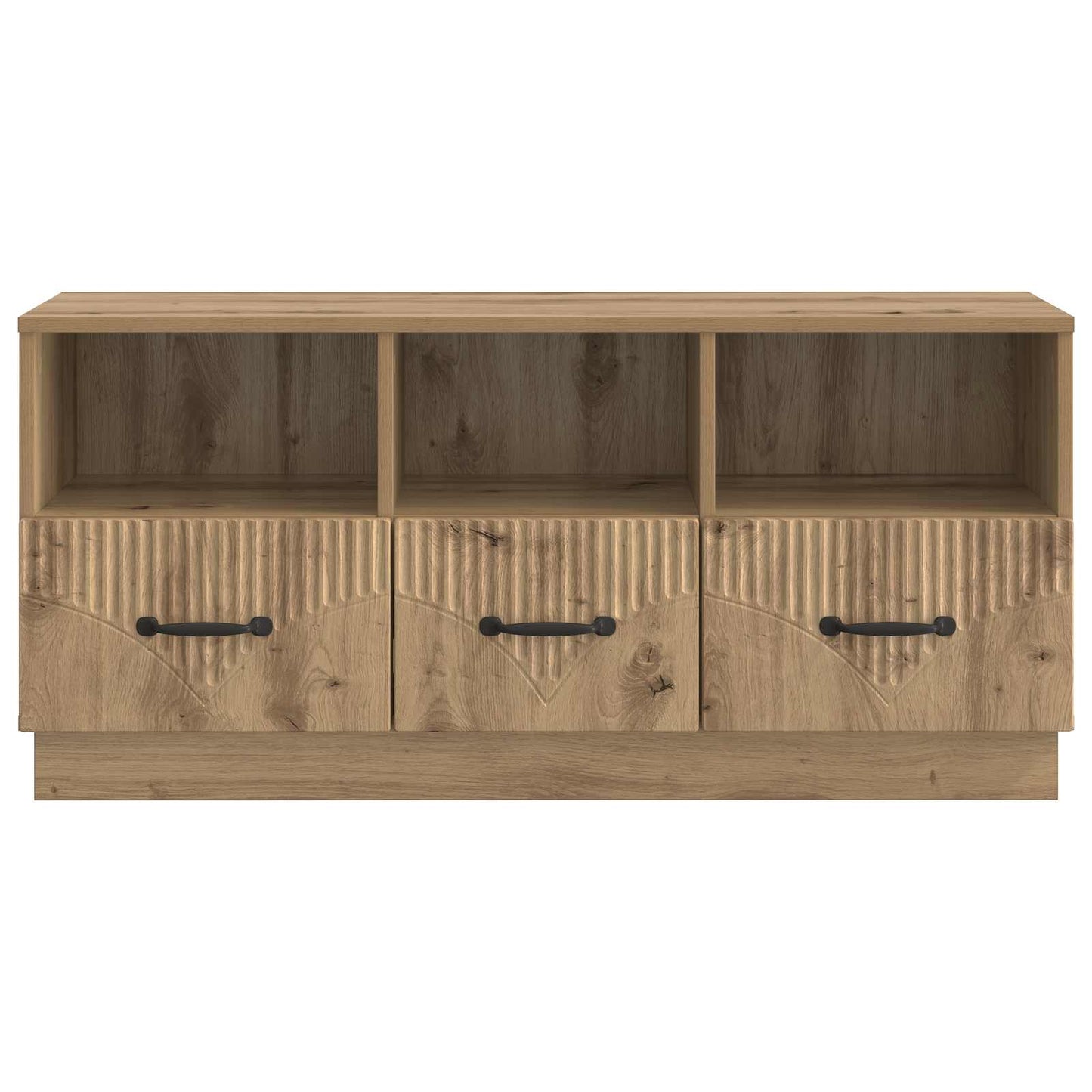 TV szekrény 102 x 34,5 x 47 cm Kézműves Tölgy Szerelt Fa
