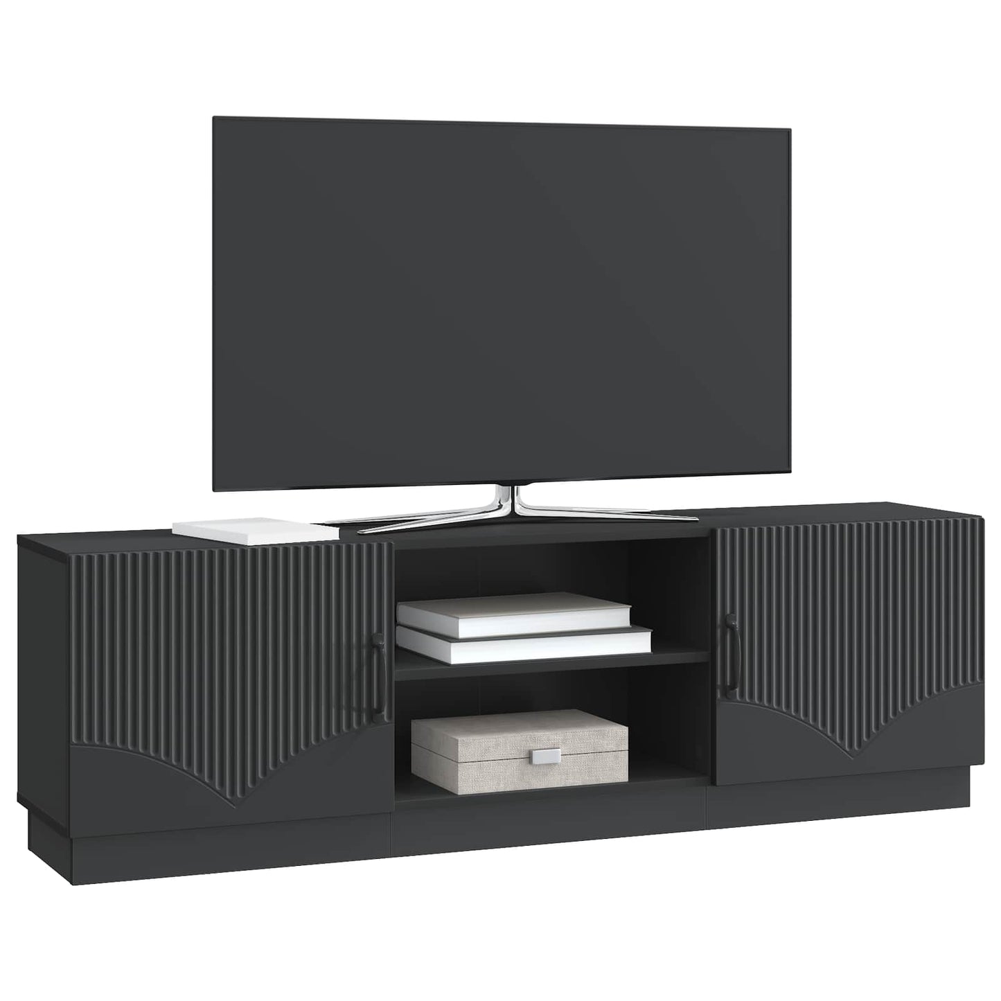 TV szekrény Fekete 150 x 31 x 47 cm Szerelt Fa