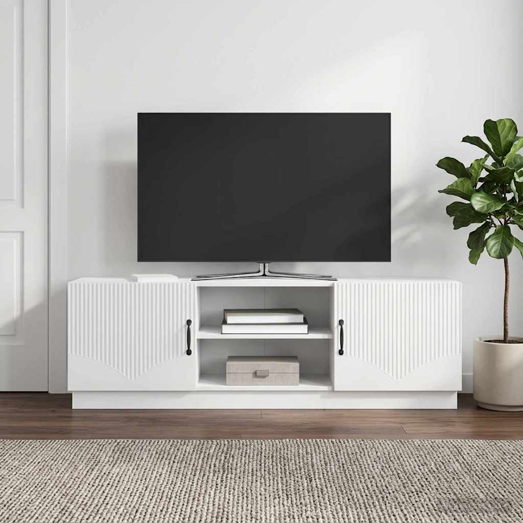 TV szekrény Magasfényű Fehér 150 x 31 x 47 cm Szerelt Fa