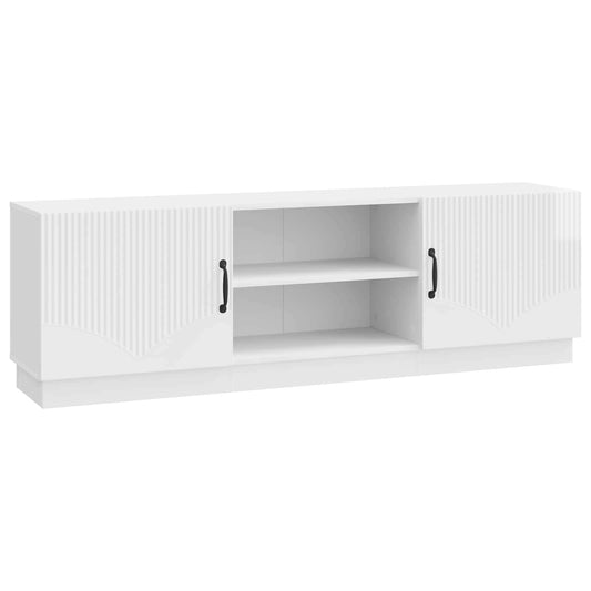 TV szekrény Magasfényű Fehér 150 x 31 x 47 cm Szerelt Fa