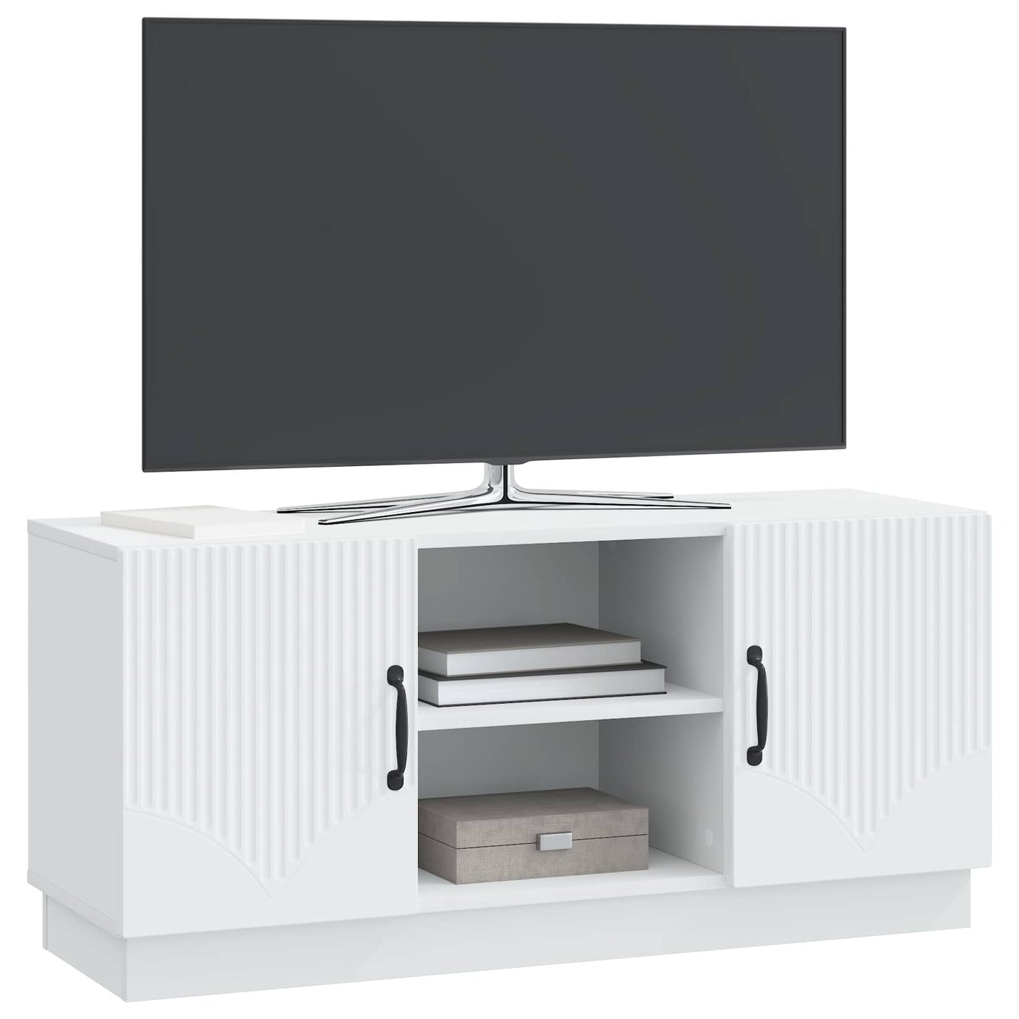 TV szekrény Fehér 102 x 34,5 x 47 cm Szerelt Fa