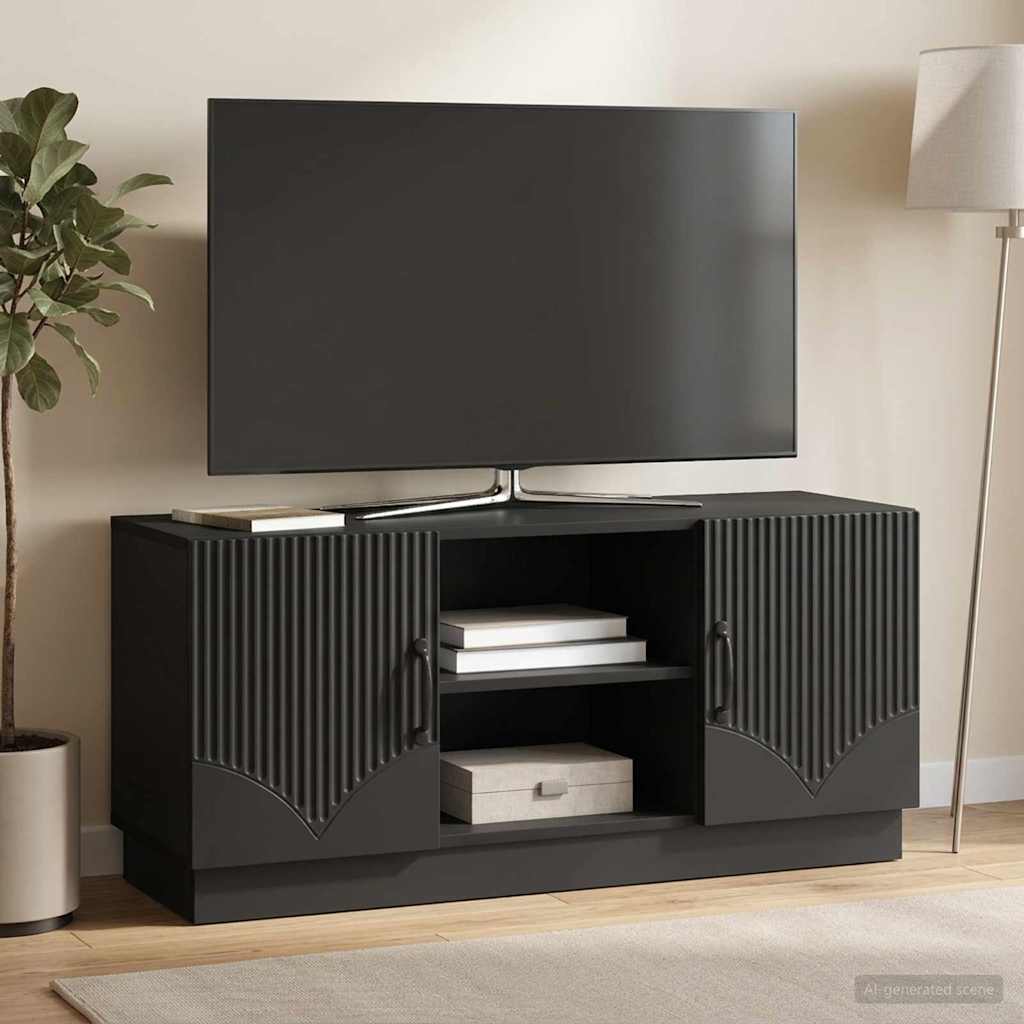 TV szekrény Fekete 102 x 34,5 x 47 cm Szerelt Fa