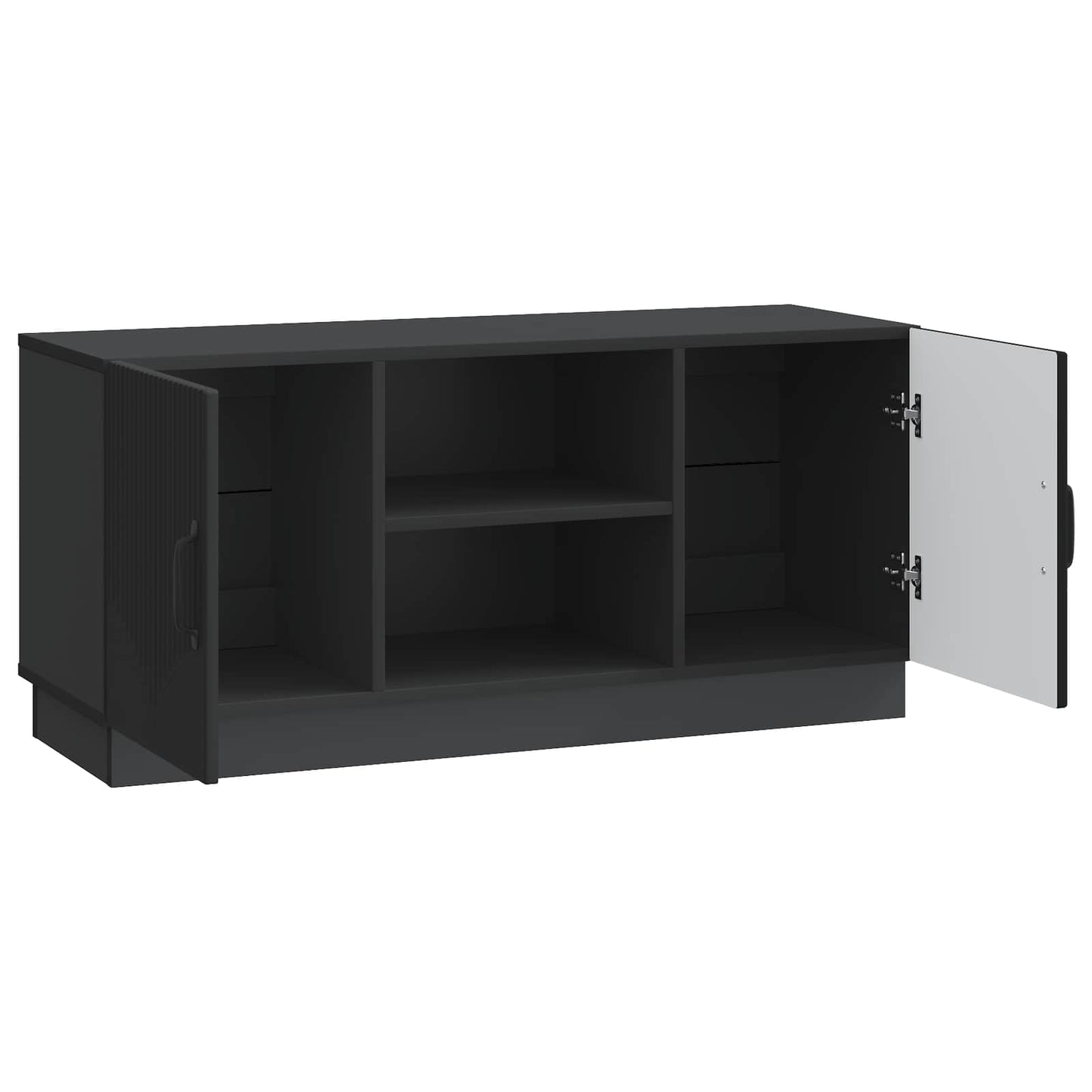 TV szekrény Fekete 102 x 34,5 x 47 cm Szerelt Fa