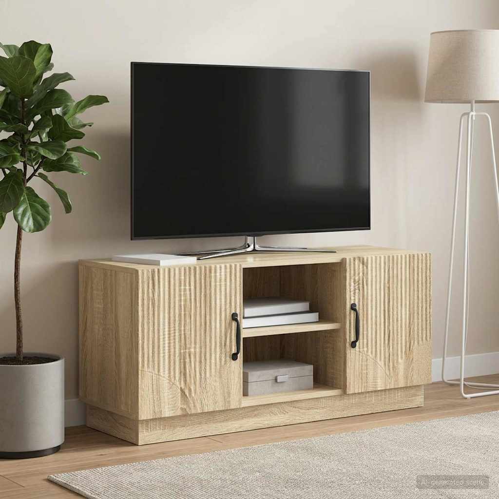 TV szekrény Sonoma Tölgy 102 x 34,5 x 47 cm Szerelt Fa