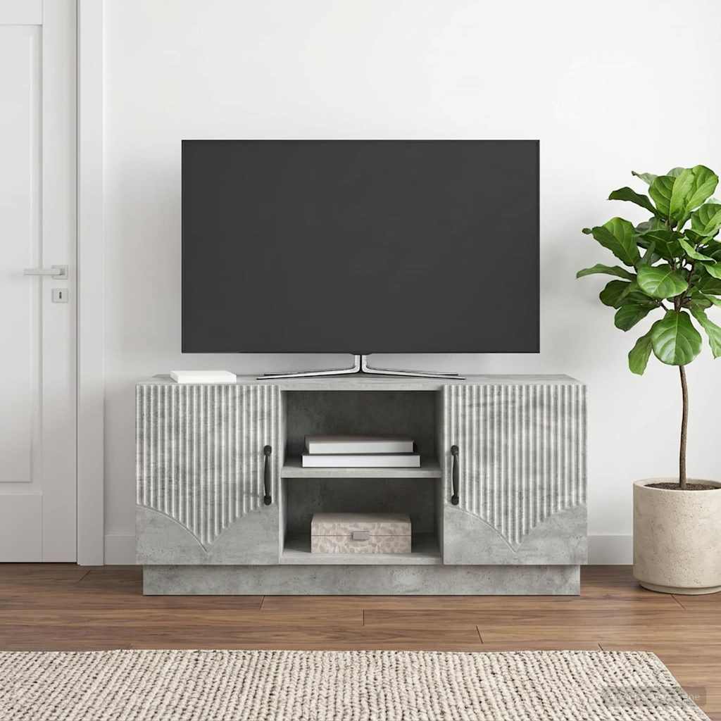 TV szekrény Betonszürke 102 x 34,5 x 47 cm Szerelt Fa