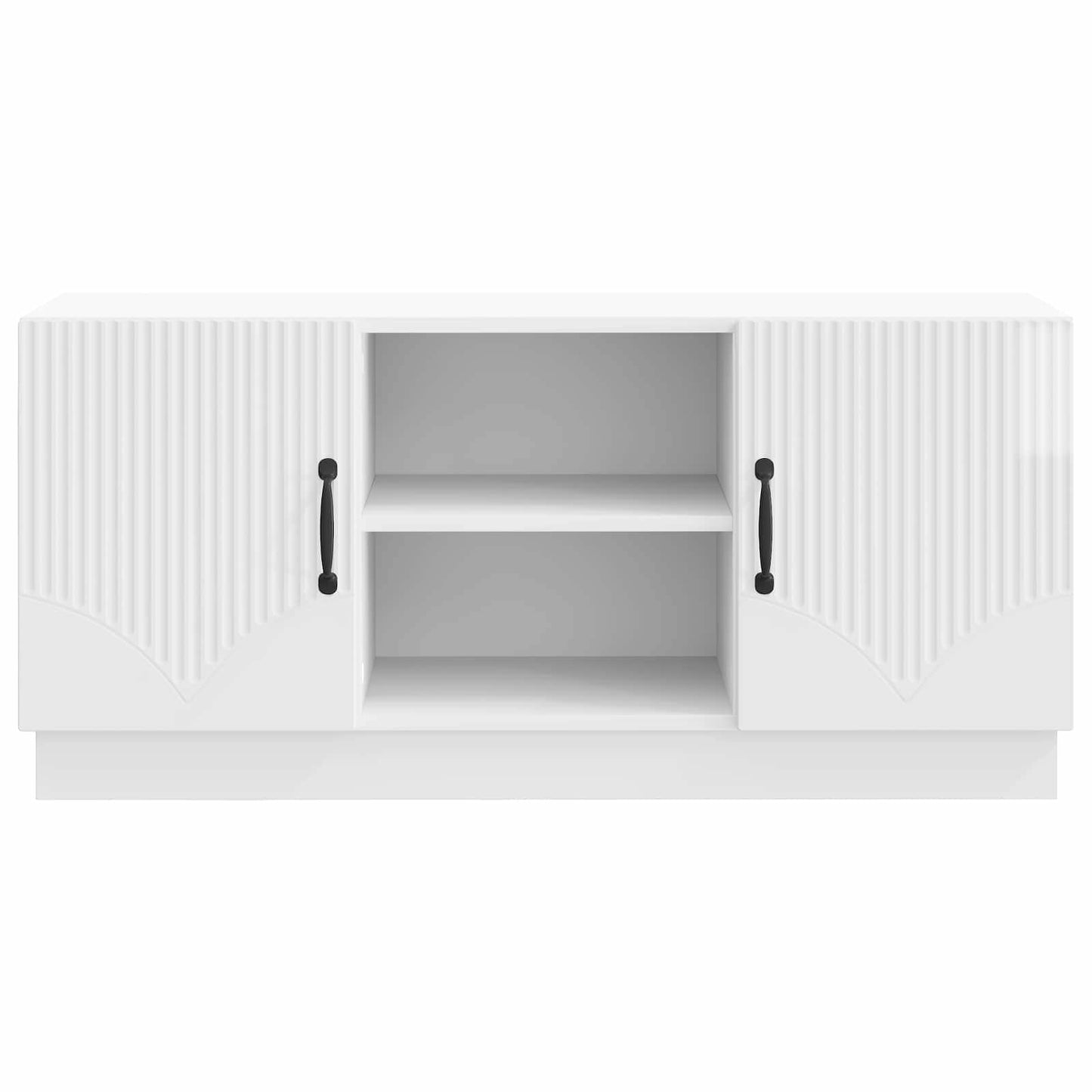 TV szekrény Magasfényű Fehér 102 x 34,5 x 47 cm Szerelt Fa