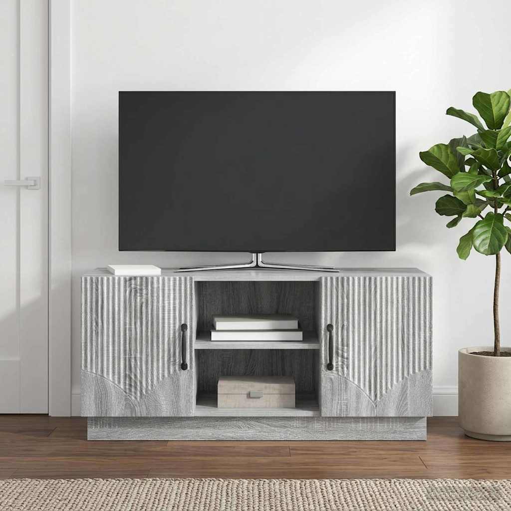 TV szekrény Szürke Sonoma 102 x 34,5 x 47 cm Szerelt Fa