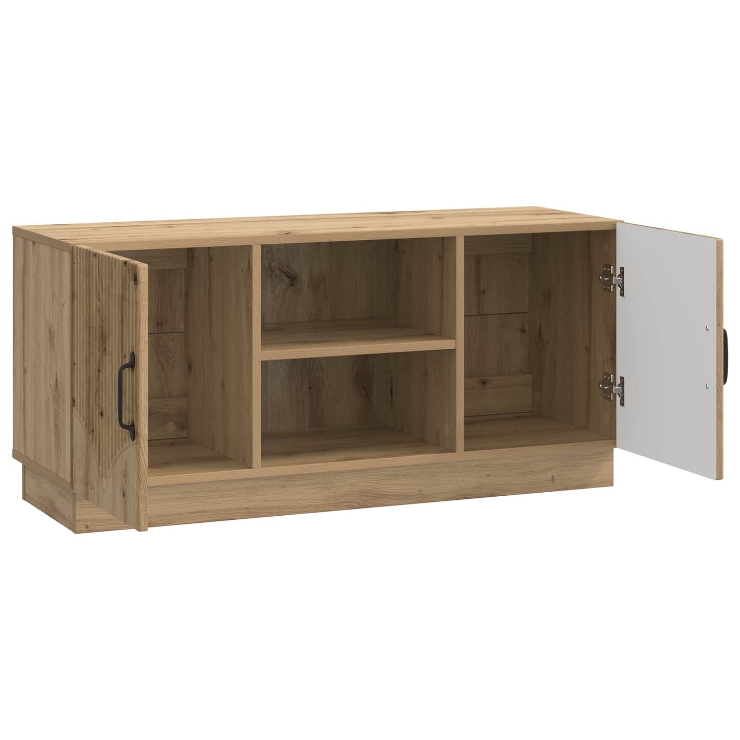 TV szekrény 102 x 34,5 x 47 cm Kézműves Tölgy Szerelt Fa