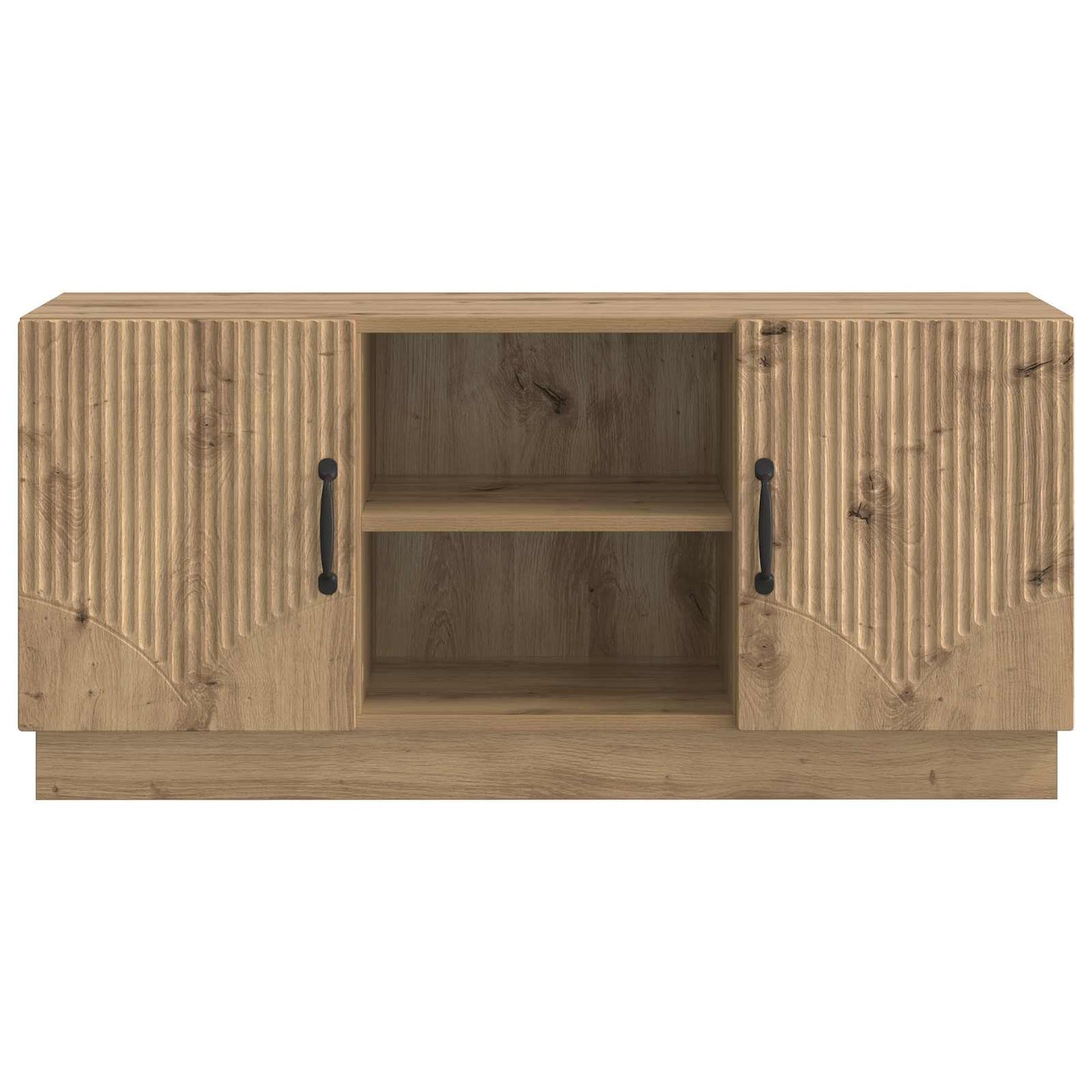 TV szekrény 102 x 34,5 x 47 cm Kézműves Tölgy Szerelt Fa