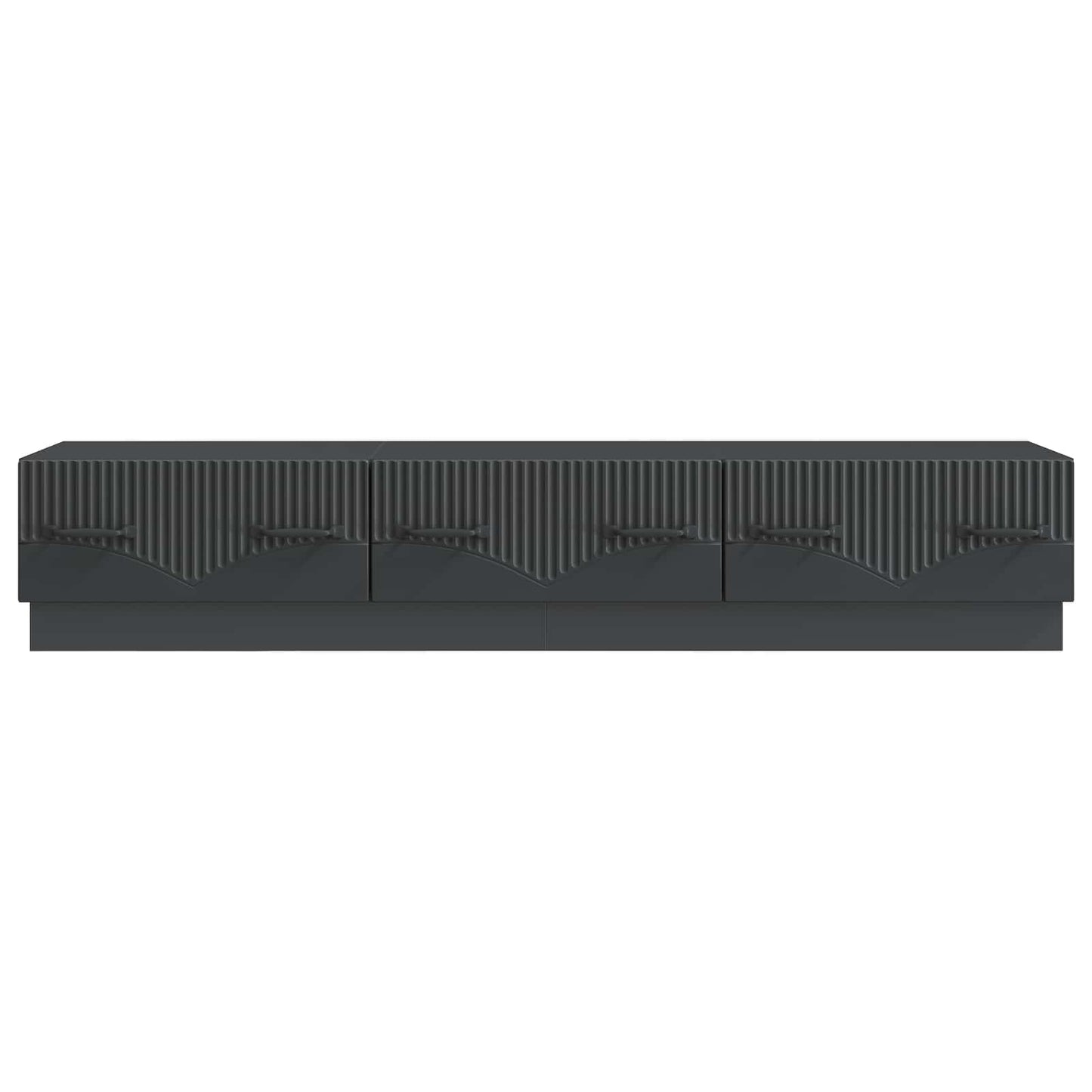 TV szekrény fiókkal Fekete 147 x 34,5 x 27 cm Szerelt Fa