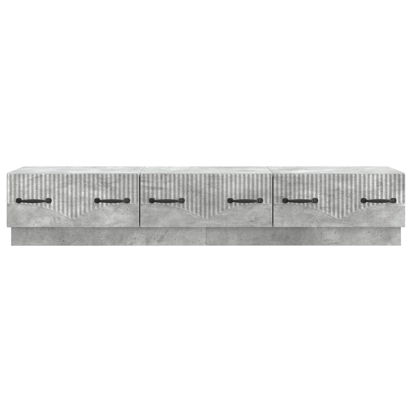 TV szekrény fiókkal Betonszürke 147 x 34,5 x 27 cm Szerelt Fa