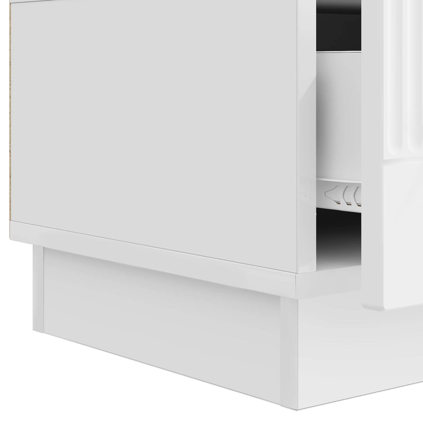 TV szekrény Magasfényű Fehér 147 x 34,5 x 27 cm Szerelt Fa