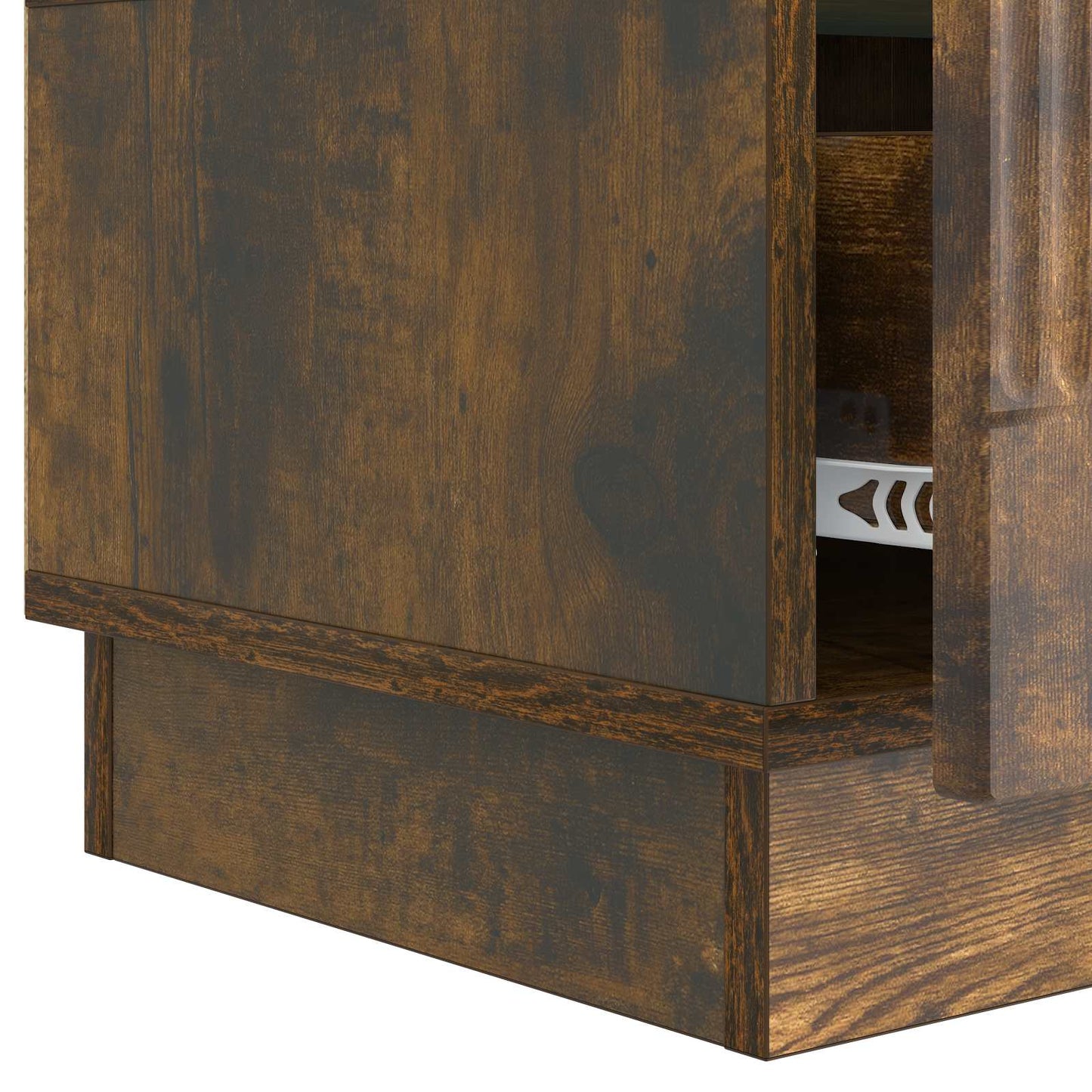 TV szekrény fiókkal Füstös Tölgy 147 x 34,5 x 27 cm Szerelt Fa