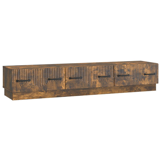 TV szekrény fiókkal Füstös Tölgy 147 x 34,5 x 27 cm Szerelt Fa