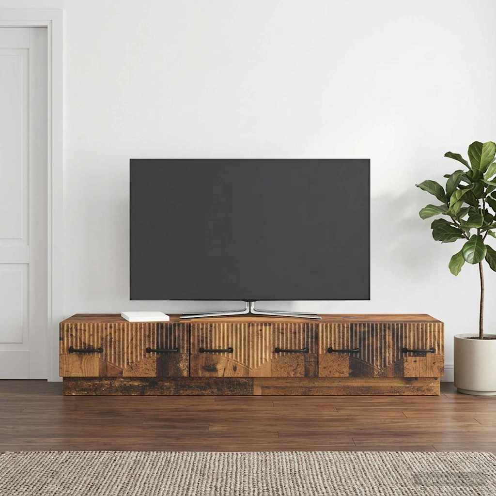TV szekrény fiókkal Antik Fa 147 x 34,5 x 27 cm Szerelt Fa