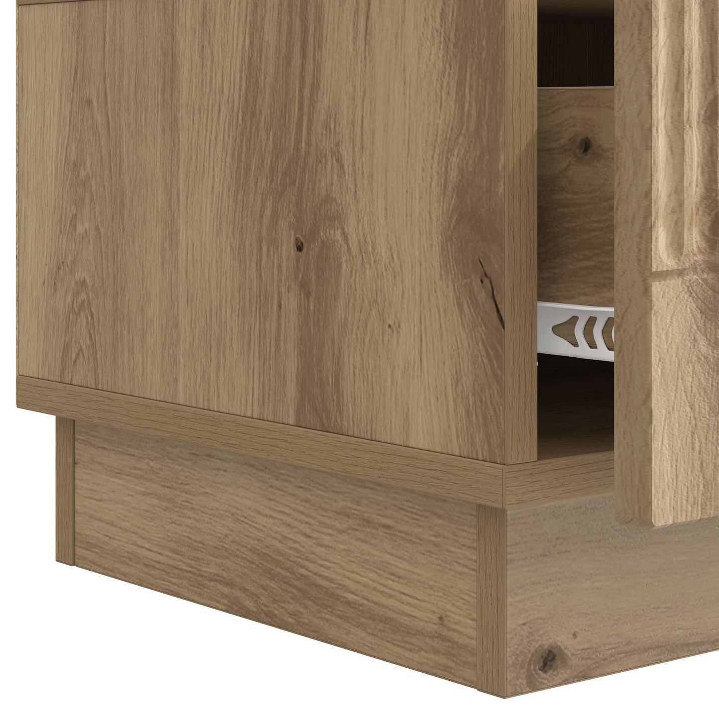 TV szekrény 147 x 34,5 x 27 cm Kézműves Tölgy Szerelt Fa