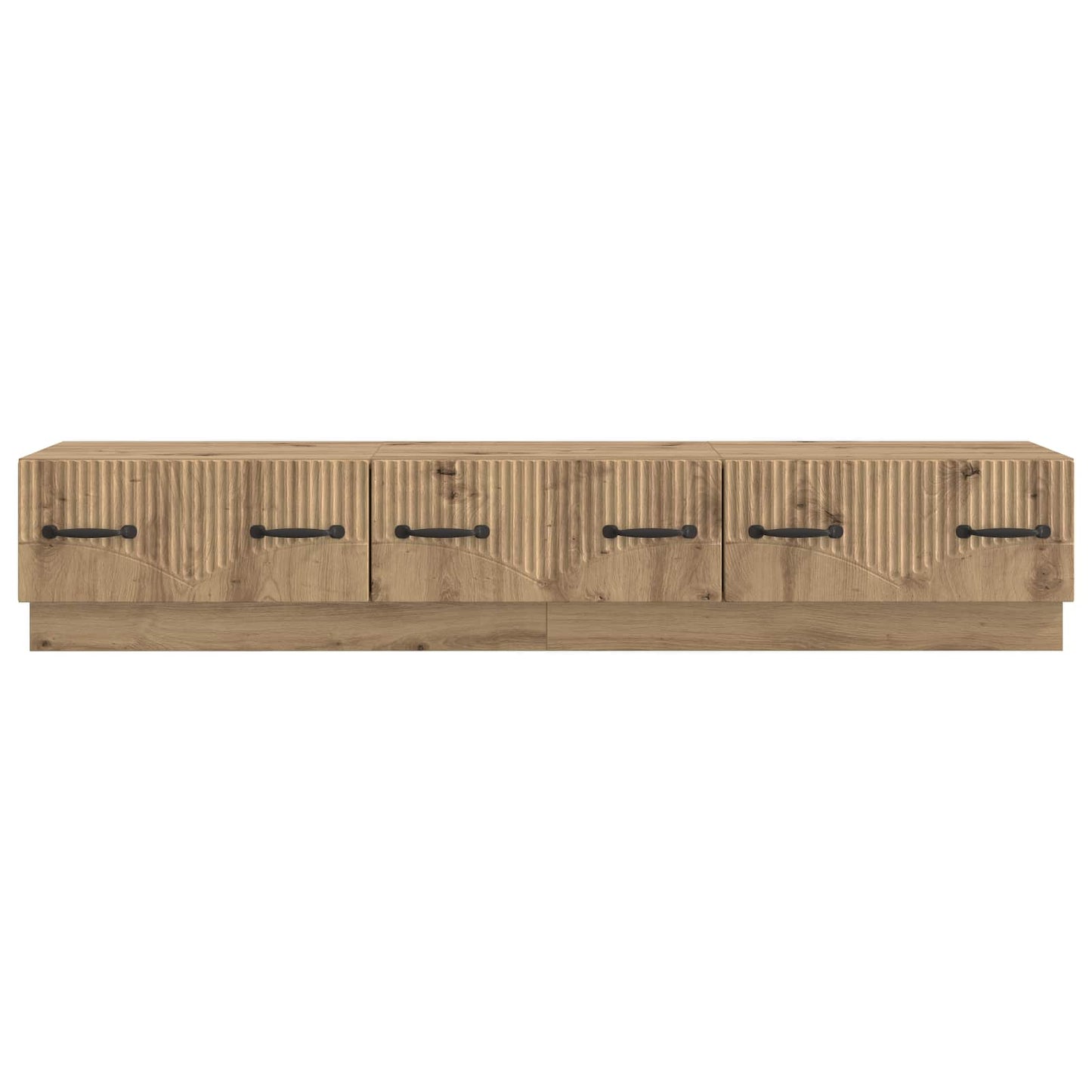 TV szekrény 147 x 34,5 x 27 cm Kézműves Tölgy Szerelt Fa
