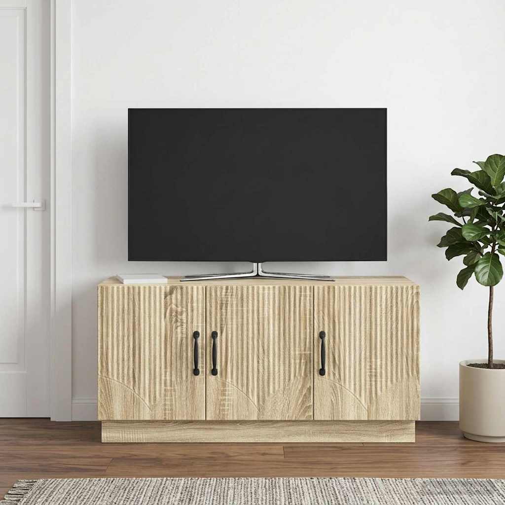 TV szekrény Sonoma Tölgy 99 x 34,5 x 47 cm Szerelt Fa