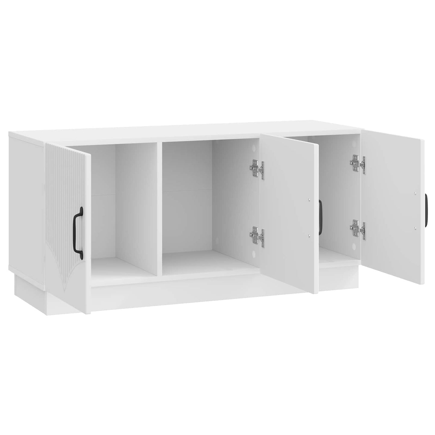 TV szekrény Magasfényű Fehér 99 x 34,5 x 47 cm Szerelt Fa