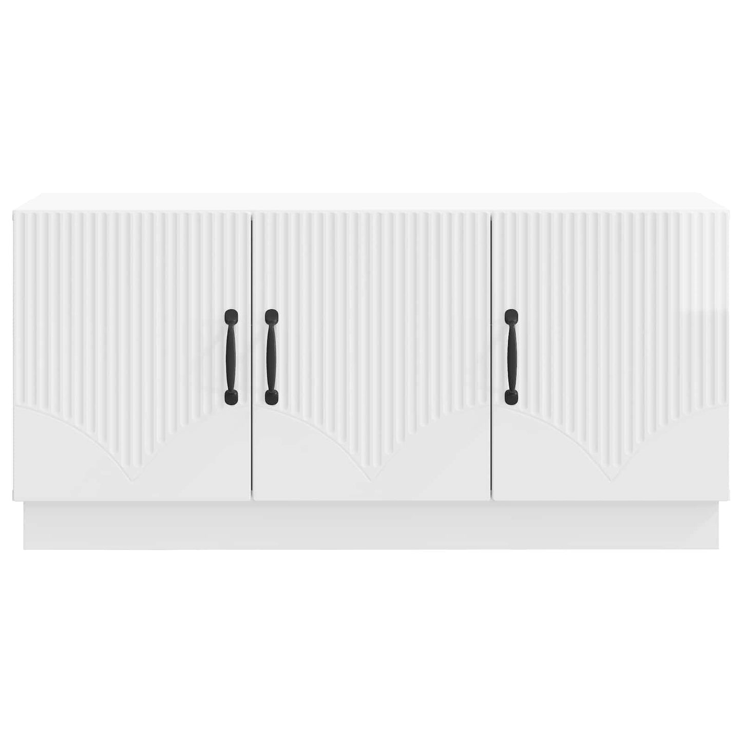 TV szekrény Magasfényű Fehér 99 x 34,5 x 47 cm Szerelt Fa