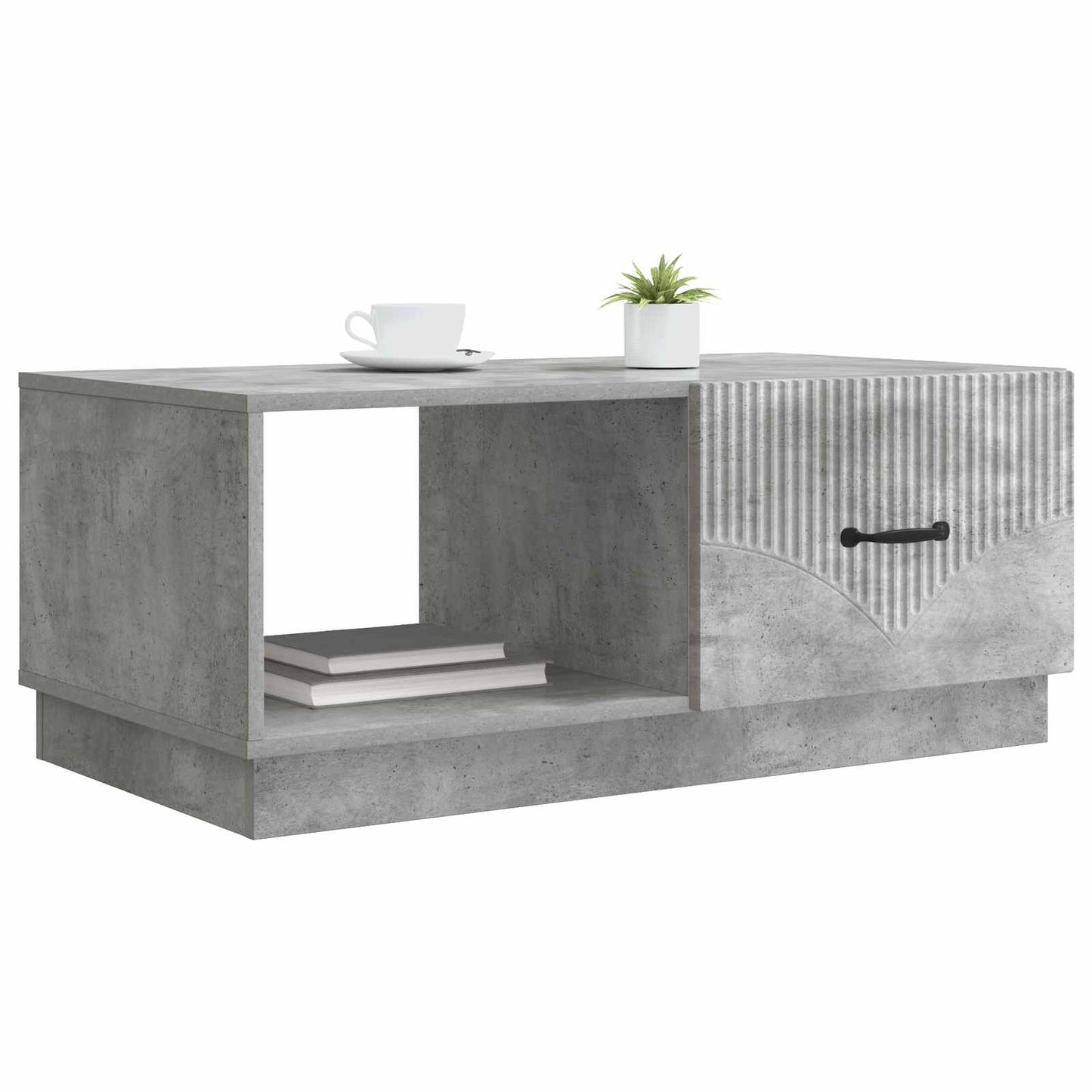 Dohányzóasztal Betonszürke 90 x 50 x 37 cm Szerelt Fa