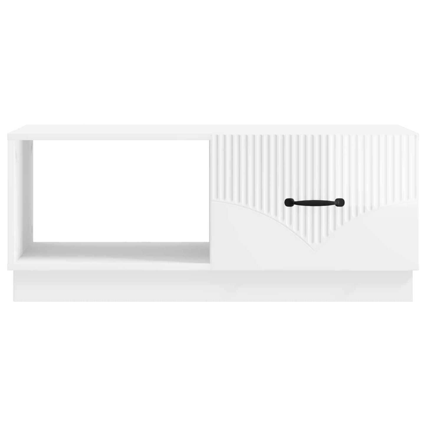 Dohányzóasztal Magasfényű Fehér 90 x 50 x 37 cm Szerelt Fa