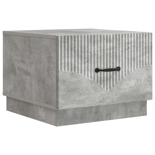 Dohányzóasztal fiókkal Betonszürke 49 x 50 x 37 cm Szerelt Fa
