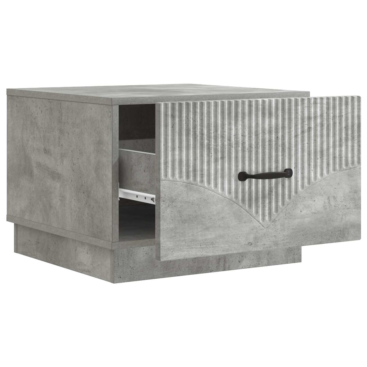 Dohányzóasztal fiókkal Betonszürke 49 x 50 x 37 cm Szerelt Fa