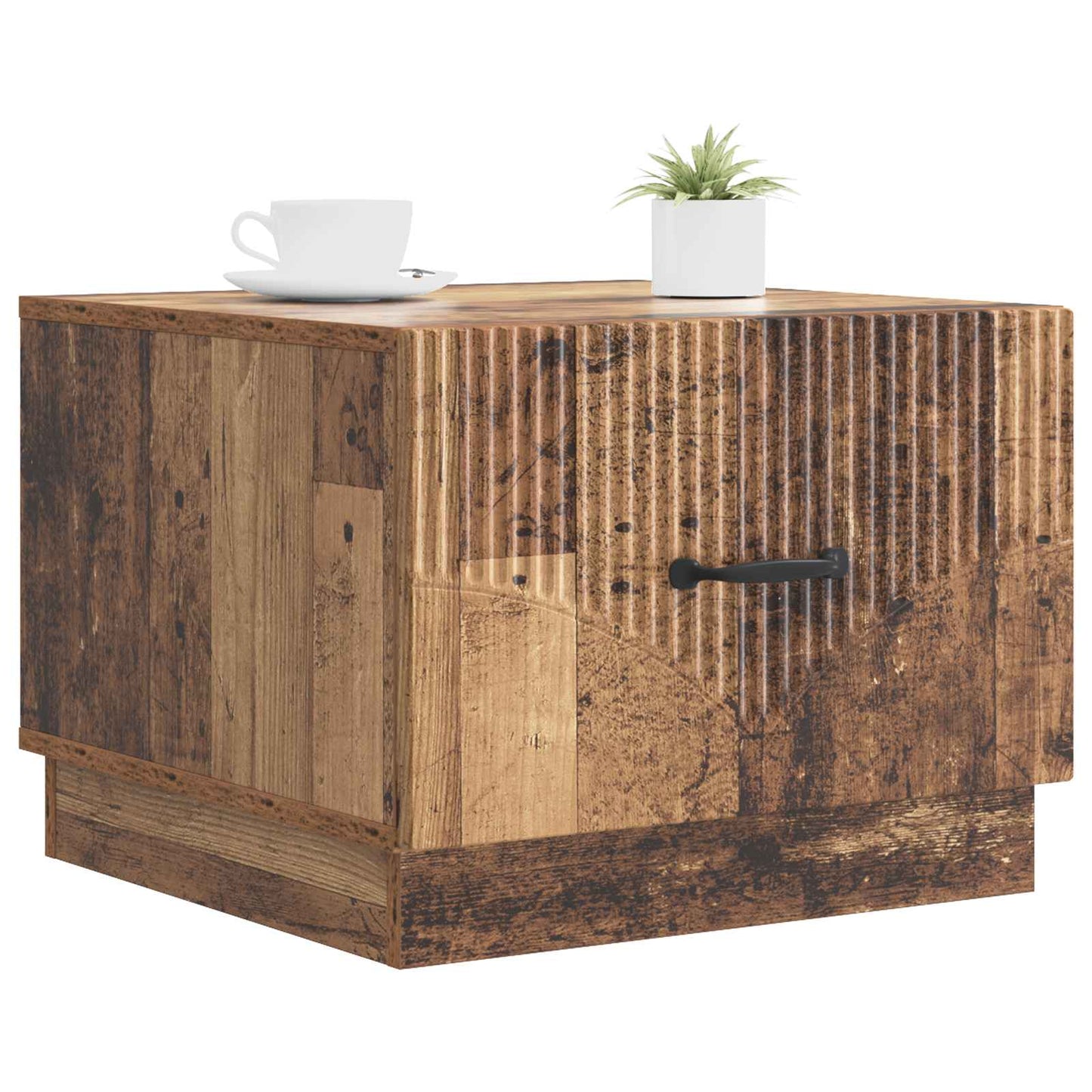 Dohányzóasztal fiókkal Antik Fa 49 x 50 x 37 cm Szerelt Fa
