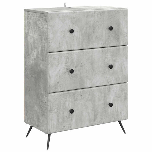 Fiókos szekrény Betonszürke 66 x 34,5 x 90 cm Szerelt Fa
