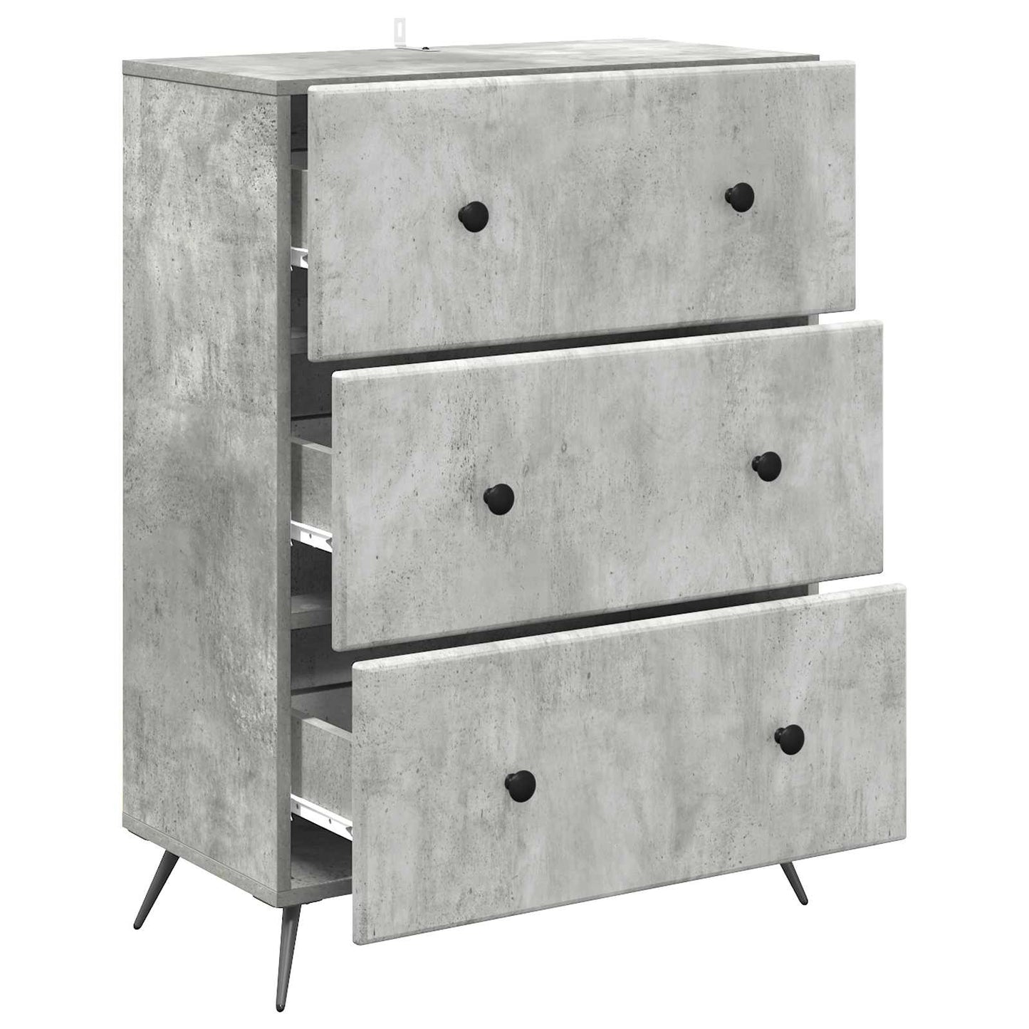 Fiókos szekrény Betonszürke 66 x 34,5 x 90 cm Szerelt Fa