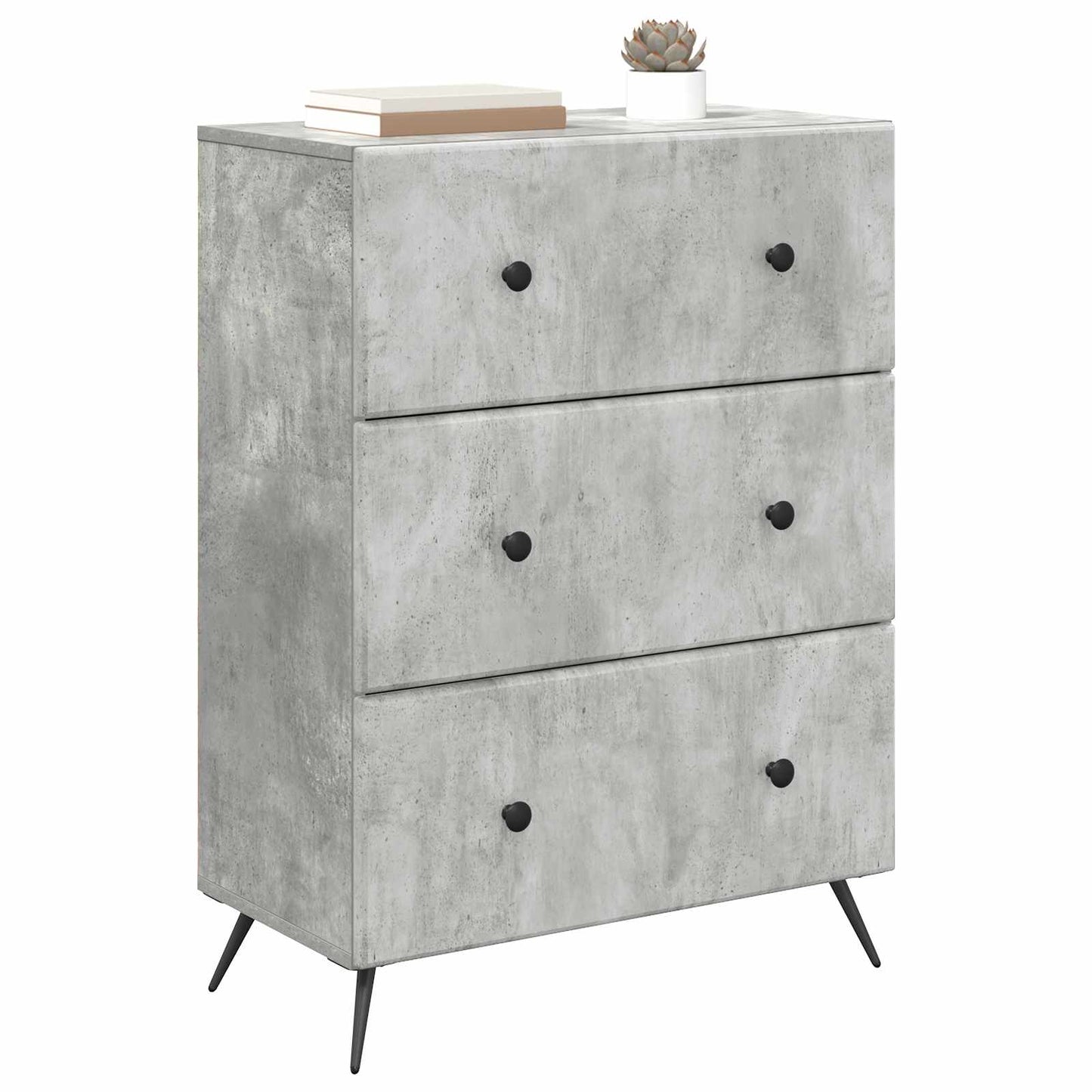 Fiókos szekrény Betonszürke 66 x 34,5 x 90 cm Szerelt Fa