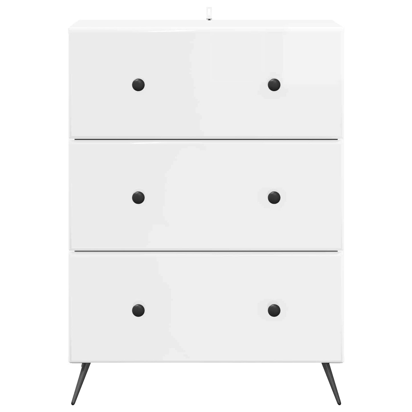 Fiókos szekrény Magasfényű Fehér 66 x 34,5 x 90 cm Szerelt Fa