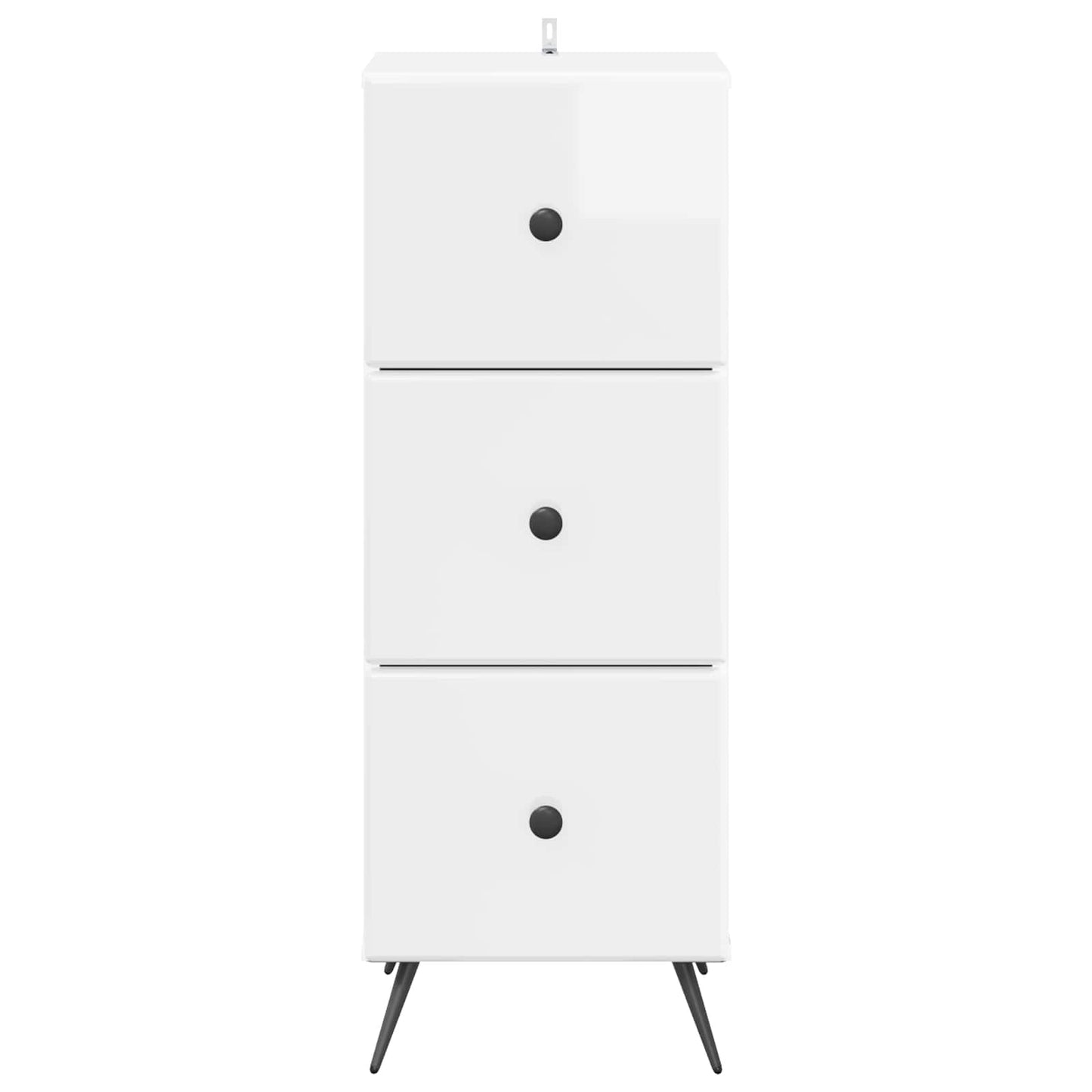 Fiókos szekrény Magasfényű Fehér 33 x 34,5 x 90 cm Szerelt Fa