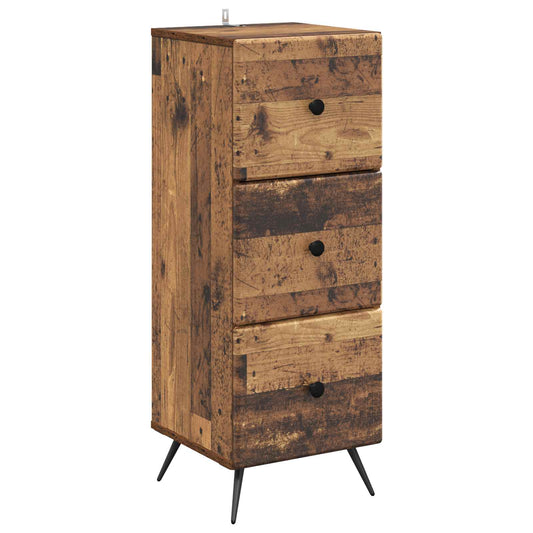 Fiókos szekrény Antik Fa 33 x 34,5 x 90 cm Szerelt Fa