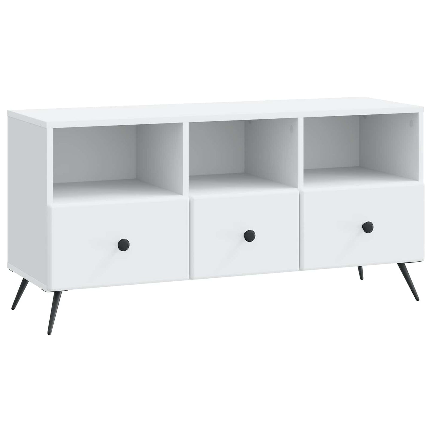 TV szekrény fiókkal Fehér 102 x 34,5 x 50 cm Szerelt Fa