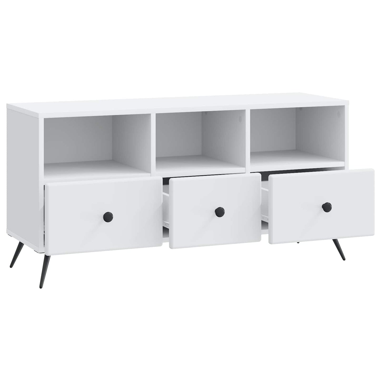 TV szekrény fiókkal Fehér 102 x 34,5 x 50 cm Szerelt Fa