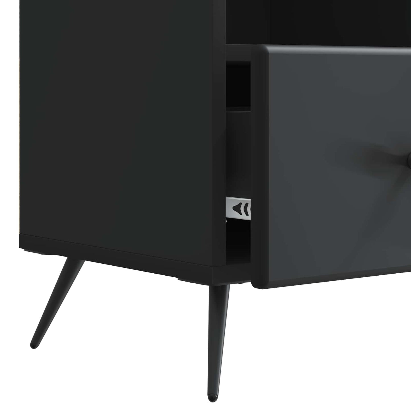 TV szekrény fiókkal Fekete 102 x 34,5 x 50 cm Szerelt Fa