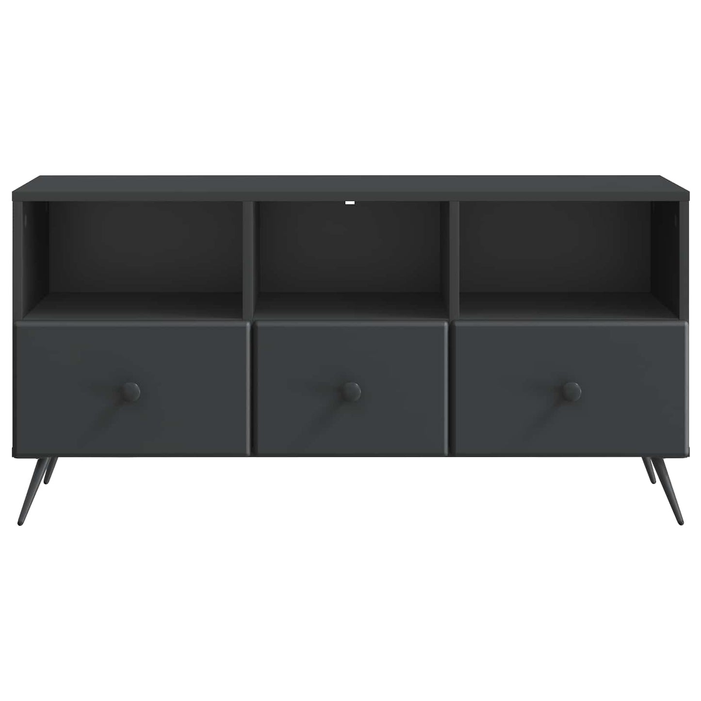 TV szekrény fiókkal Fekete 102 x 34,5 x 50 cm Szerelt Fa