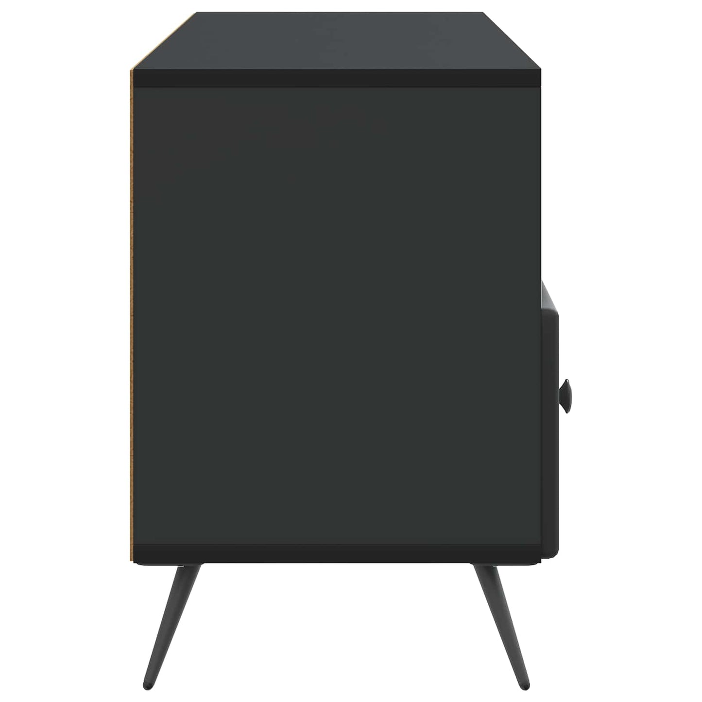 TV szekrény fiókkal Fekete 102 x 34,5 x 50 cm Szerelt Fa