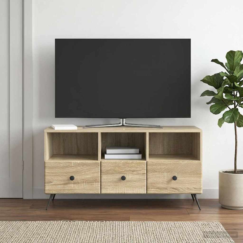 TV szekrény fiókkal Sonoma Tölgy 102 x 34,5 x 50 cm Szerelt Fa