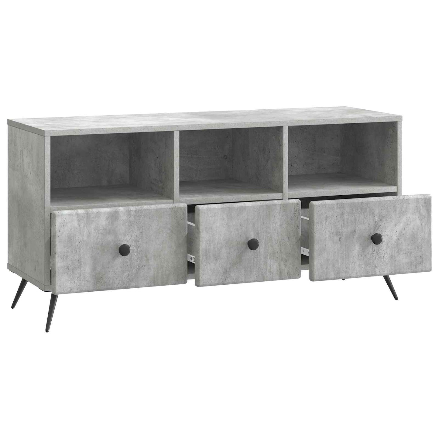 TV szekrény fiókkal Betonszürke 102 x 34,5 x 50 cm Szerelt Fa
