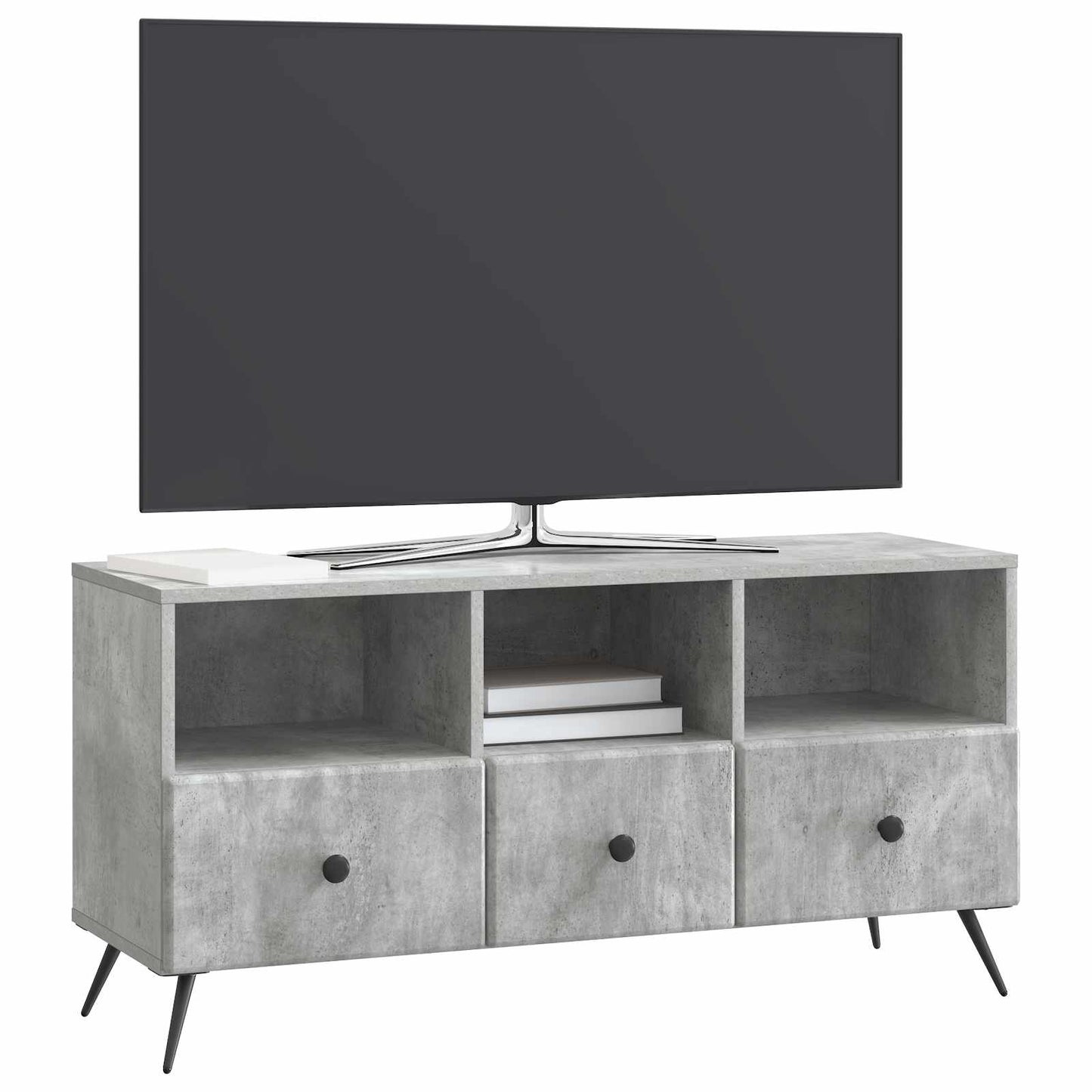 TV szekrény fiókkal Betonszürke 102 x 34,5 x 50 cm Szerelt Fa