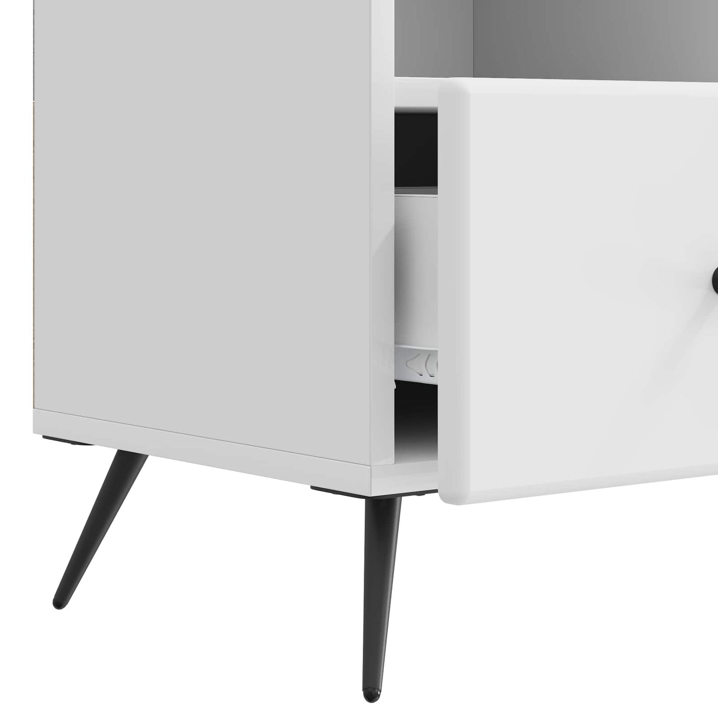 TV szekrény Magasfényű Fehér 102 x 34,5 x 50 cm Szerelt Fa