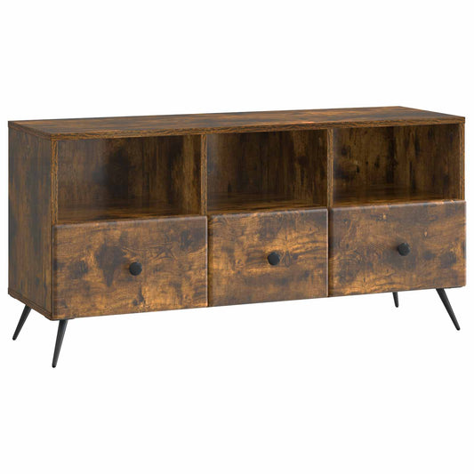 TV szekrény fiókkal Füstös Tölgy 102 x 34,5 x 50 cm Szerelt Fa