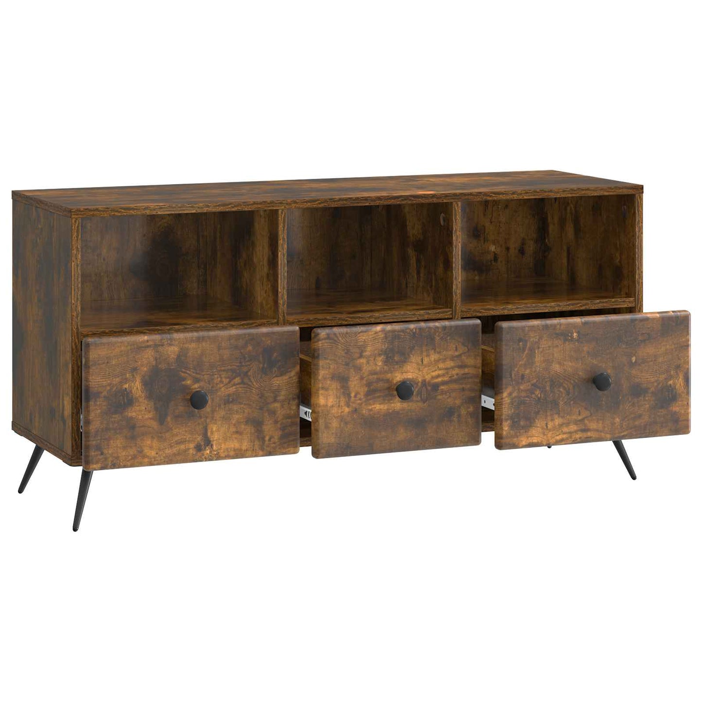 TV szekrény fiókkal Füstös Tölgy 102 x 34,5 x 50 cm Szerelt Fa