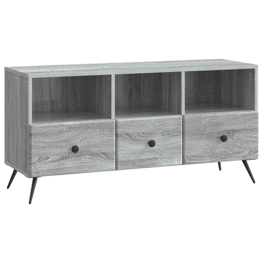 TV szekrény fiókkal Szürke Sonoma 102 x 34,5 x 50 cm Szerelt Fa
