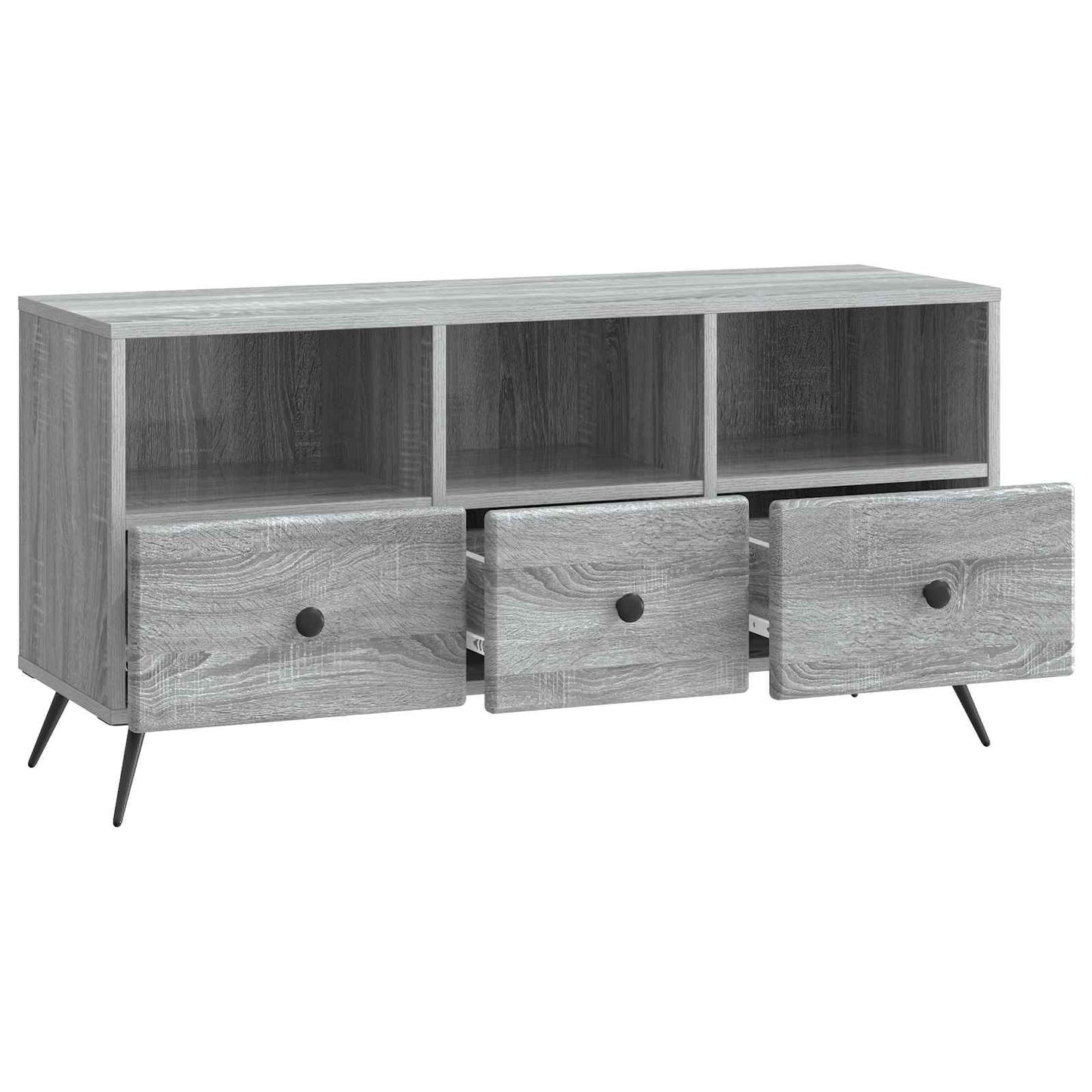 TV szekrény fiókkal Szürke Sonoma 102 x 34,5 x 50 cm Szerelt Fa